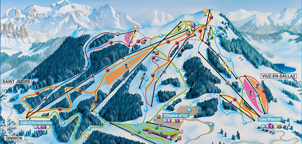 Pistenplan Les Brasses