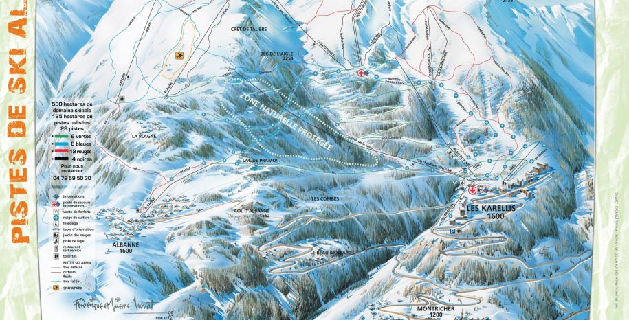 Pistenplan Les Karellis