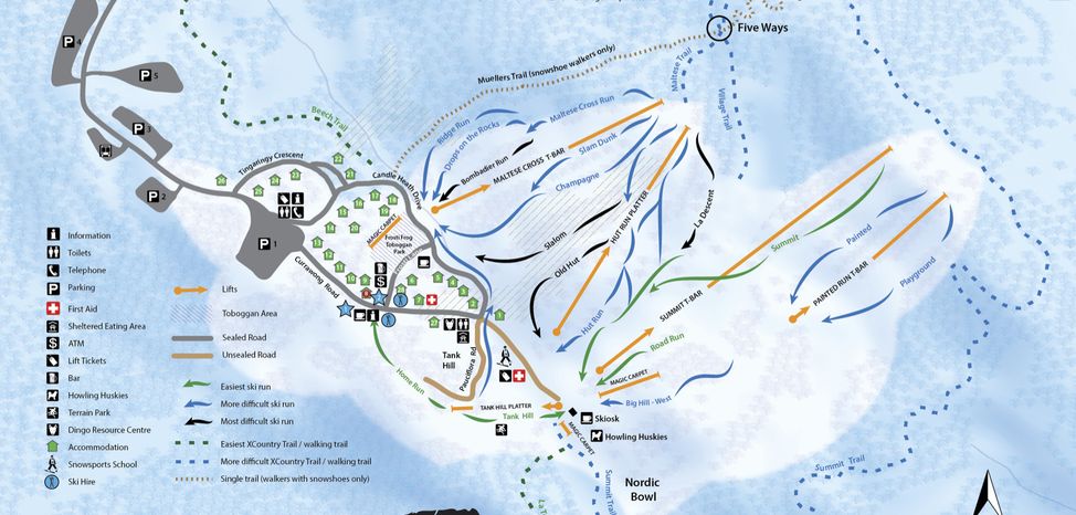Pistenplan Mount Baw Baw