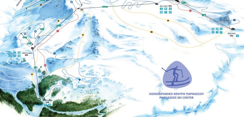 Pistenplan Mount Parnassos