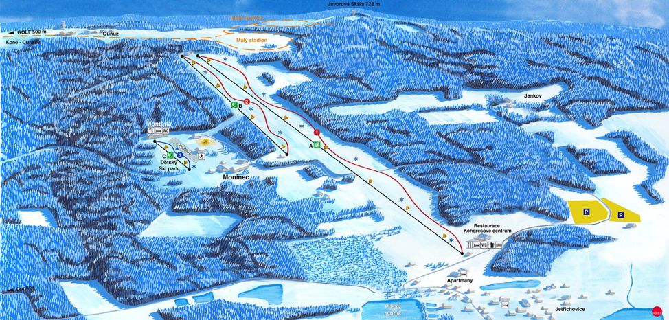 Detaillierte Infos zum Skiurlaub im Skigebiet Moninec