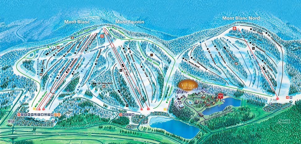 Pistenplan Mont Blanc