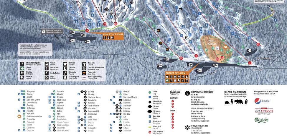 Pistenplan Mont Sutton