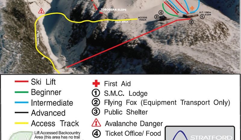 Pistenplan Skigebiet Manganui