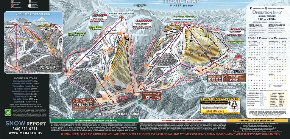 Pistenplan Mt Baker
