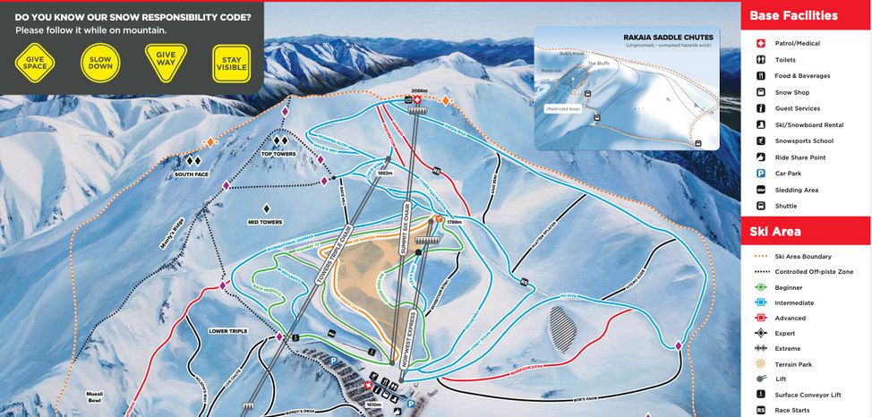 Pistenplan Mt Hutt