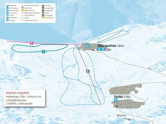 Detaillierte Infos zum Skiurlaub im Skigebiet Mutten