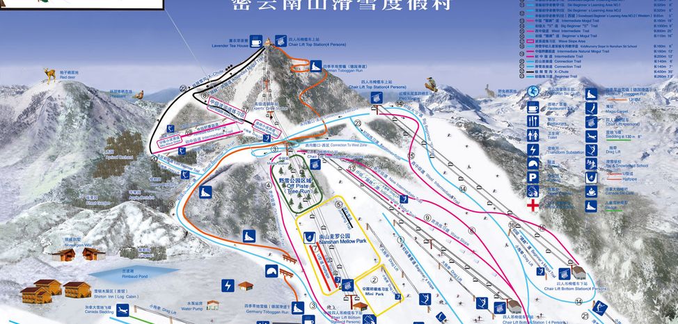 Pistenplan Skigebiet Nanshan
