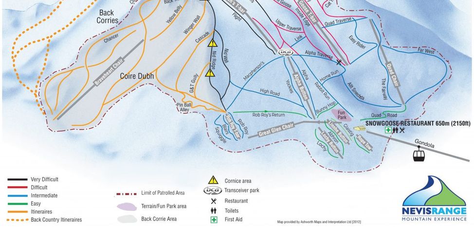 Pistenplan Nevis Range