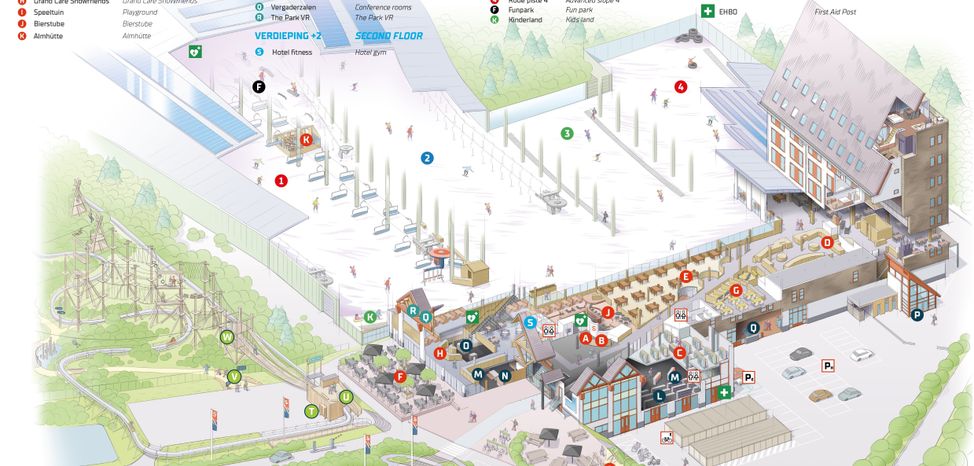 Pistenplan SnowWorld Landgraaf