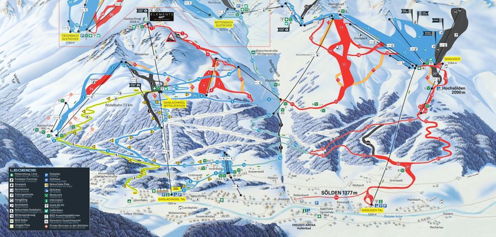 Pistenplan Sölden