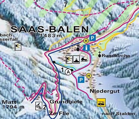 Saas Balen Pistenplan