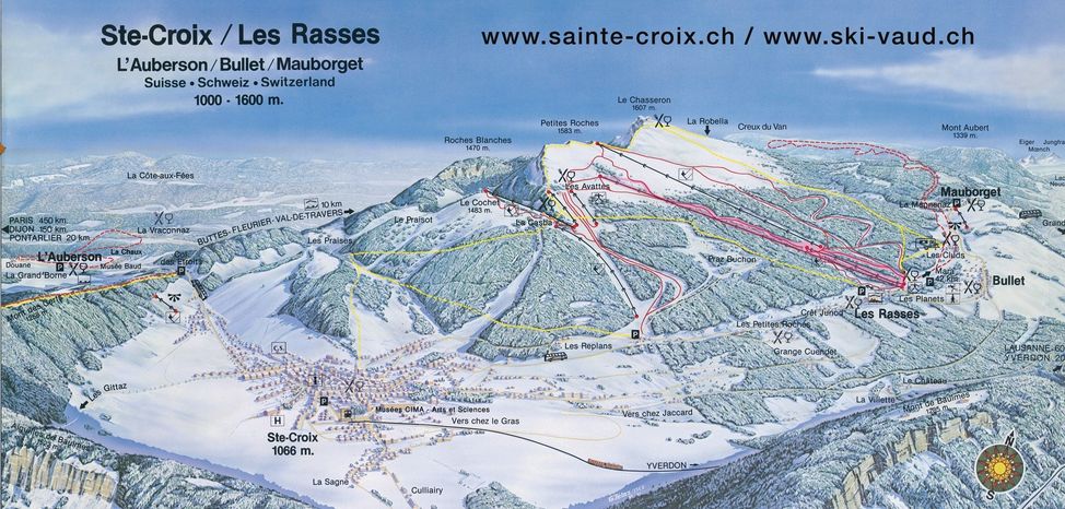 Detaillierte Infos zum Skiurlaub im Skigebiet Sainte Croix - Les Rasses
