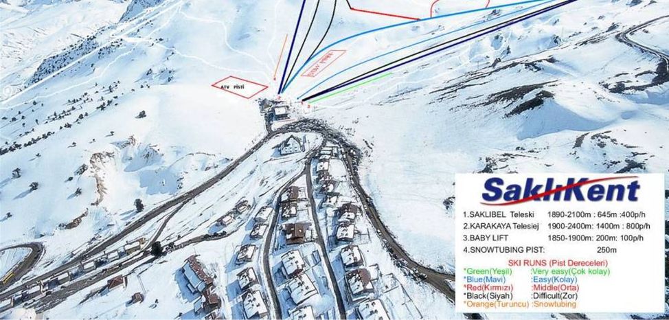 Pistenplan Saklikent