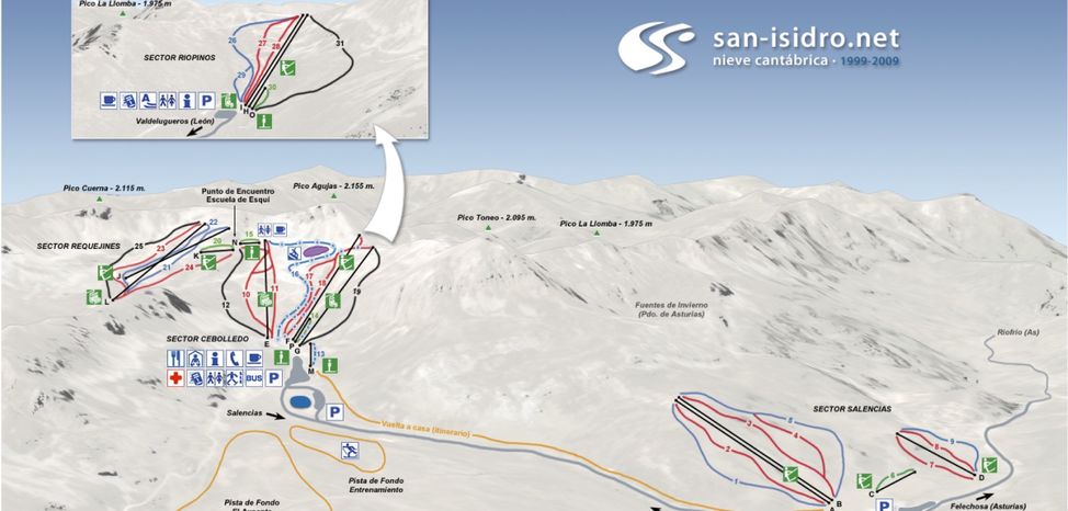 Pistenplan San Isidro