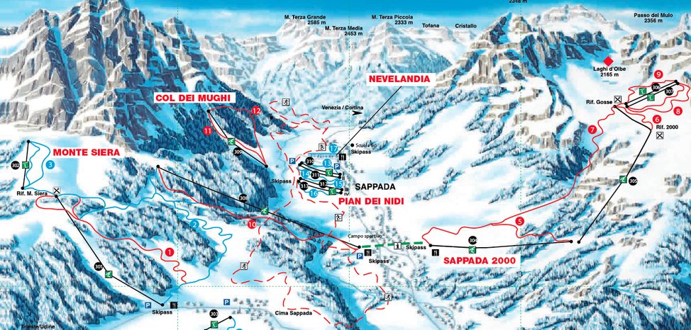 Pistenplan Sappada