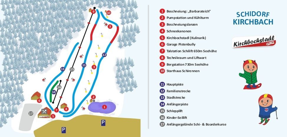 Detaillierte Infos zum Skiurlaub im Skigebiet Schidorf Kirchbach