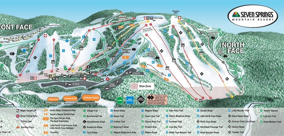 Detaillierte Infos zum Skiurlaub im Skigebiet Seven Springs Mountain Resort