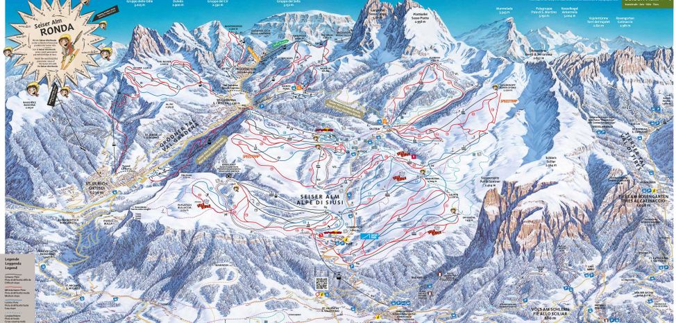 Detaillierte Infos zum Skiurlaub im Skigebiet Seiser Alm