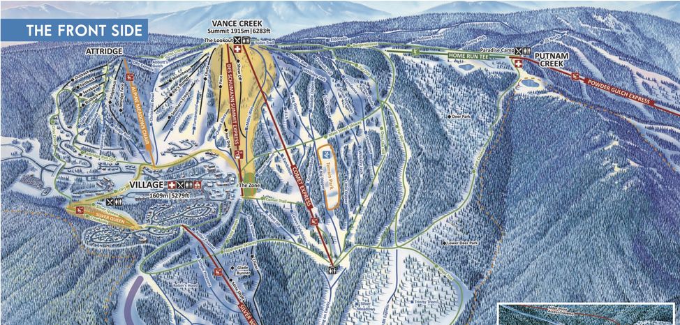 Pistenplan Silver Star Mountain Resort