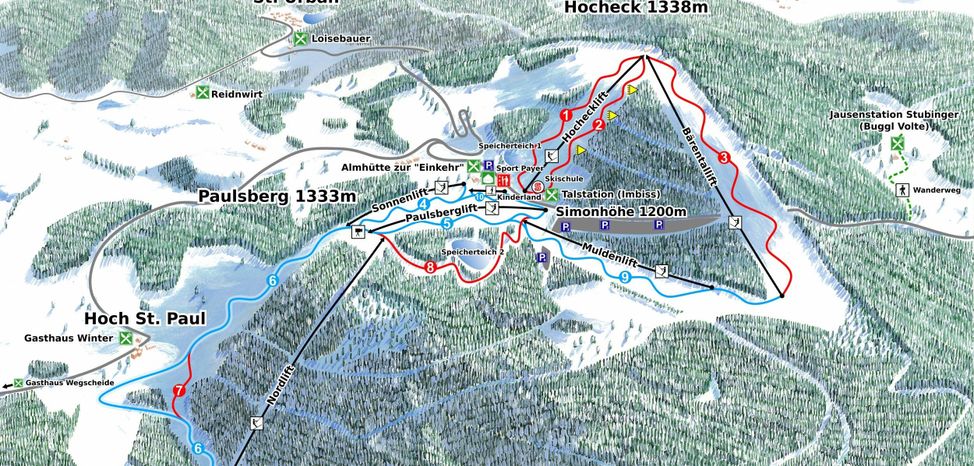 Pistenplan Simonhöhe