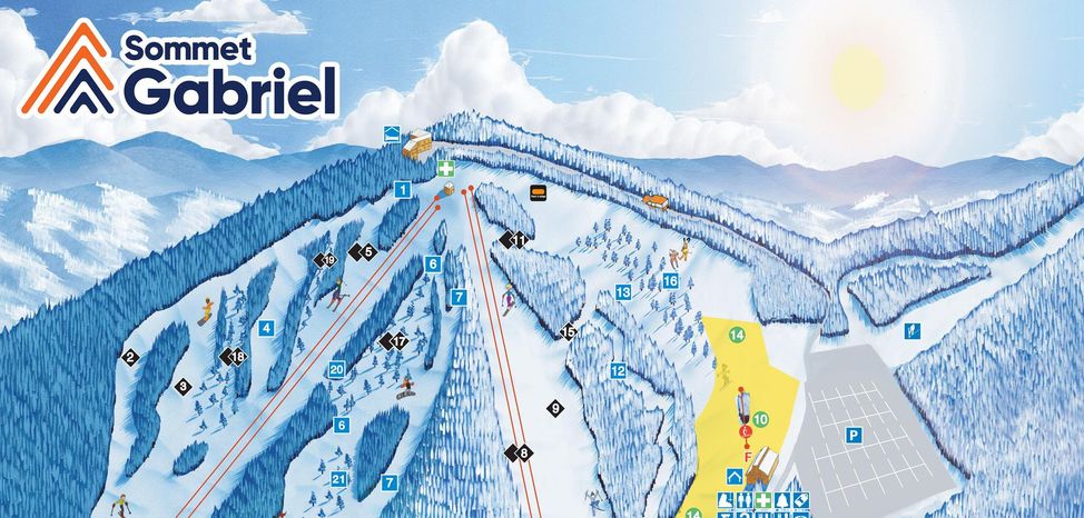 Pistenplan Sommet Gabriel