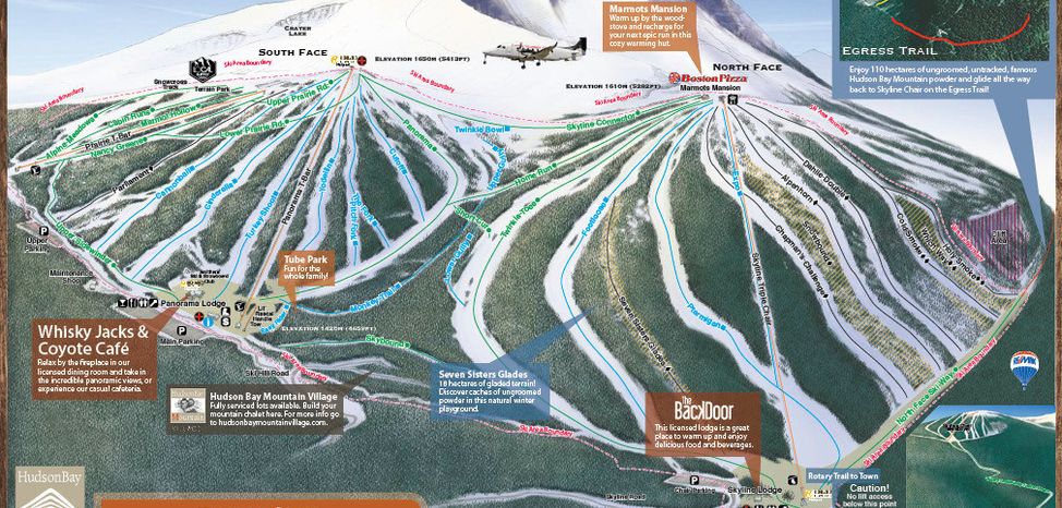 Pistenplan Hudson Bay Mountain