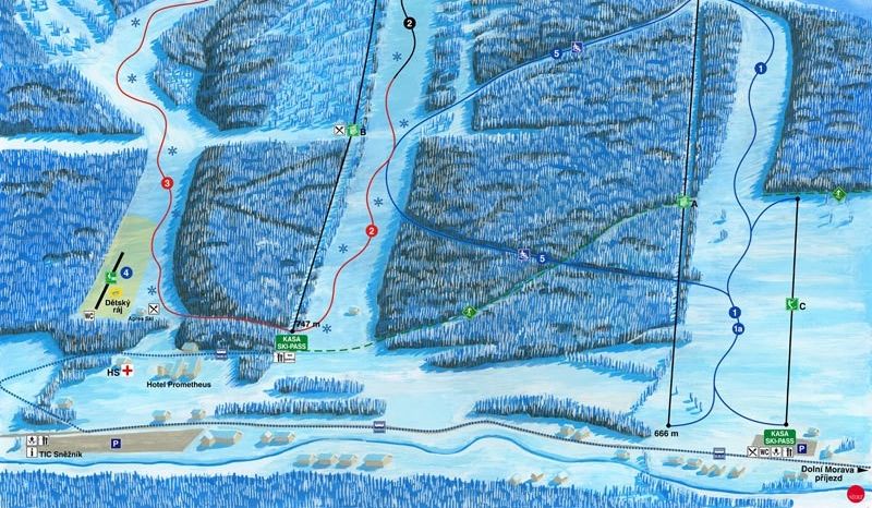 Detaillierte Infos zum Skiurlaub im Skigebiet Ski Sneznik Dolni Morava
