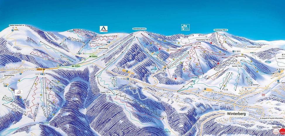 Pistenplan Skiliftkarussell Winterberg