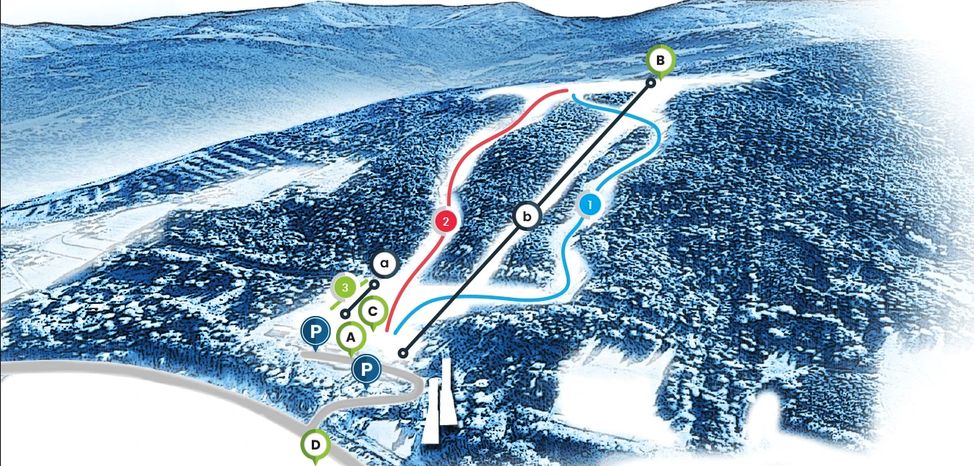 Pistenplan von Skolnity in Wisla.