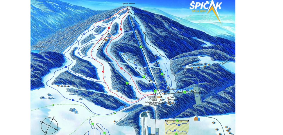 Pistenplan Špičák Železná Ruda
