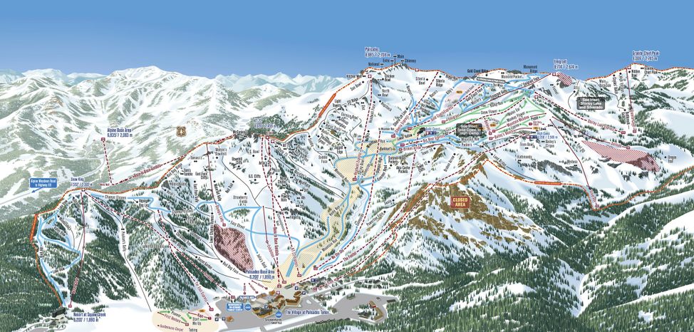 Pistenplan Palisades Tahoe