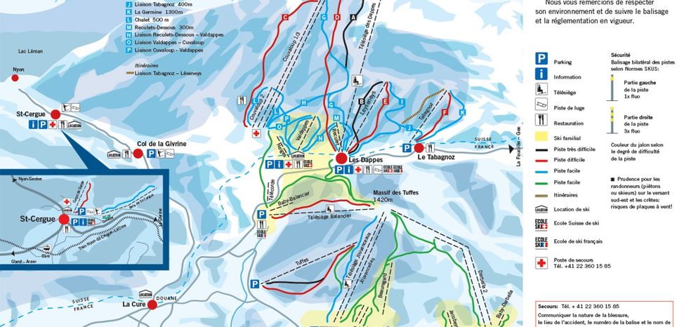Detaillierte Infos zum Skiurlaub im Skigebiet St Cergue La Dole