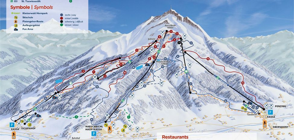 Pistenplan St. Johann in Tirol