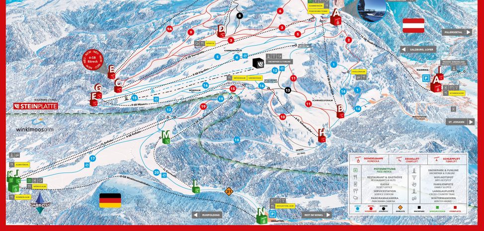 Detaillierte Infos zum Skiurlaub im Skigebiet Steinplatte Winklmoosalm