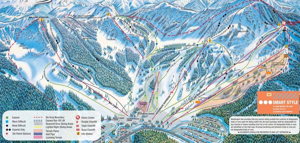 Detaillierte Infos zum Skiurlaub im Skigebiet Stevens Pass Ski Area