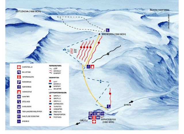 Detaillierte Infos zum Skiurlaub im Skigebiet Stryn Sommerski