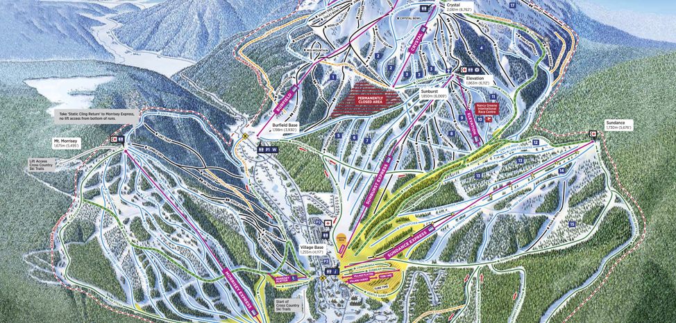 Pistenplan Sun Peaks Resort