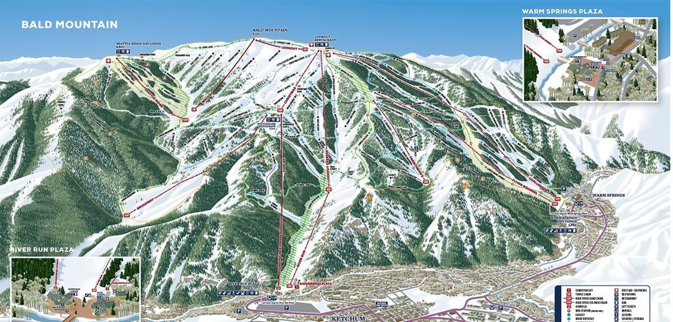 Pistenplan Sun Valley