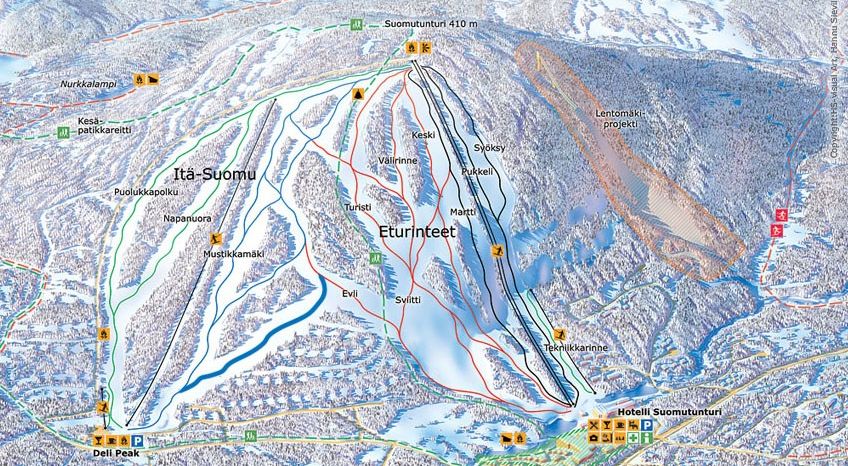 Detaillierte Infos zum Skiurlaub im Skigebiet Suomu
