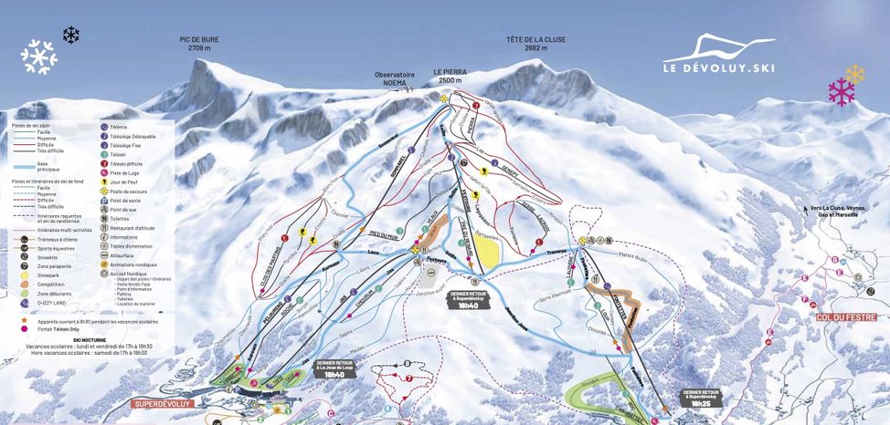 Pistenplan Le Dévoluy