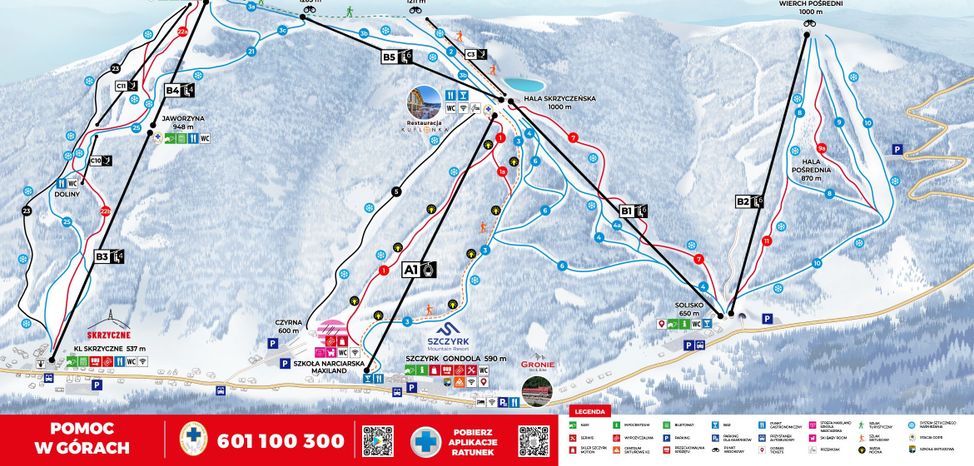 Pistenplan Szczyrk Mountain Resort