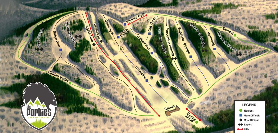 Detaillierte Infos zum Skiurlaub im Skigebiet Porcupine Mountain