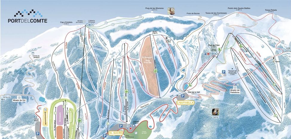 Pistenplan Port del Comte
