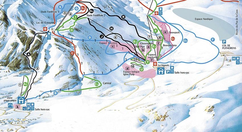 Detaillierte Infos zum Skiurlaub im Skigebiet Porte Puymorens