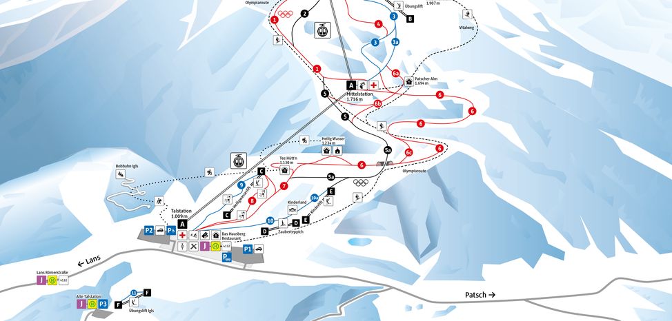 Pistenplan Patscherkofel