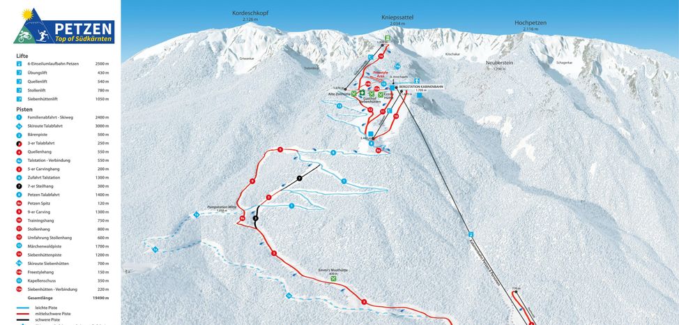 Pistenplan Petzen