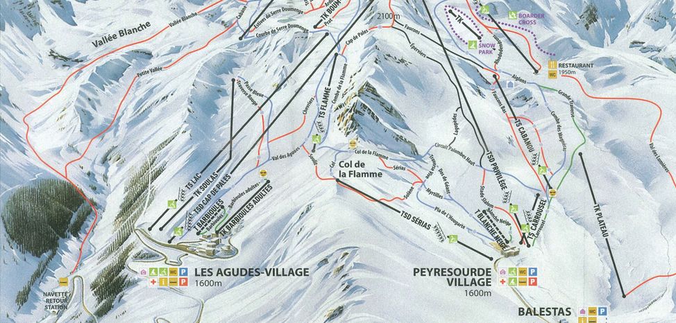 Detaillierte Infos zum Skiurlaub im Skigebiet Peyragudes