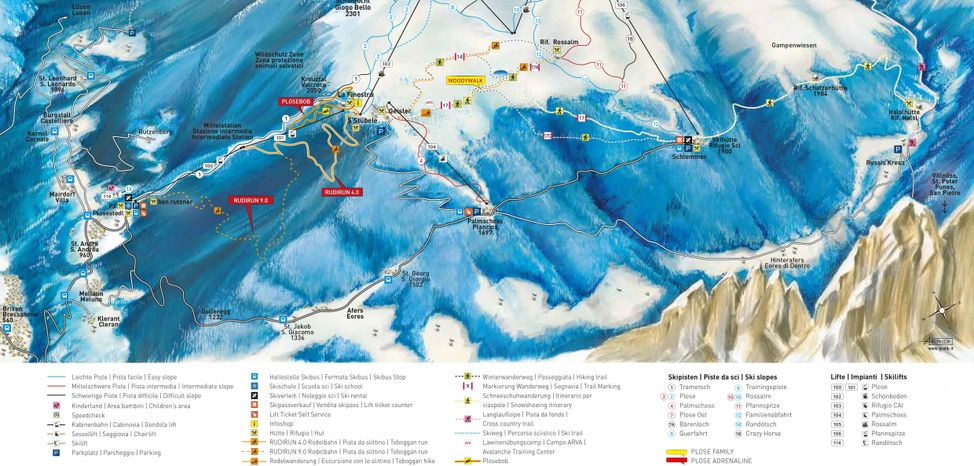 Pistenplan Plose