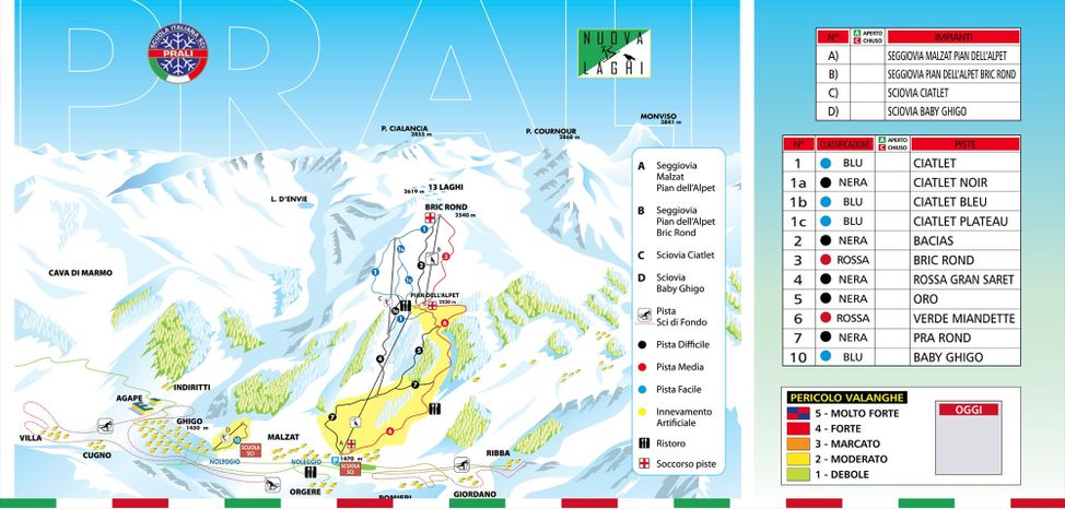 Detaillierte Infos zum Skiurlaub im Skigebiet Prali